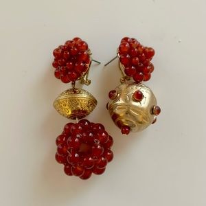 ZARA asymmetrical beaded earrings